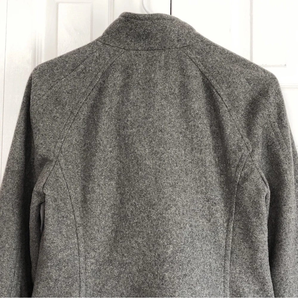 Banana Republic Preppy Gray Wool Blend Double Breasted Peacoat Small - Picture 15 of 16